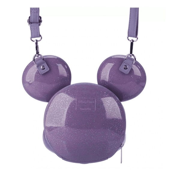 Loungefly Purple Glitter Mickey Mouse Bag - Picture 3 of 3